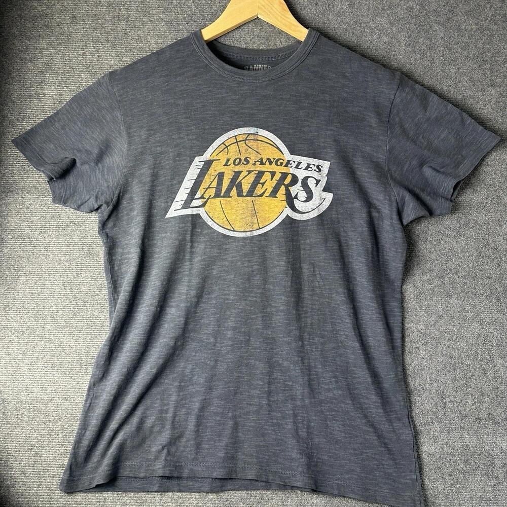 Los Angeles Lakers Gray T-Shirt Small Used Good Condition Banner 47